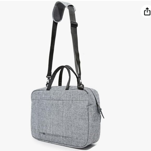 Herschel Sandford Messenger Bag in Raven crosshatch, New without tags - Picture 2 of 14